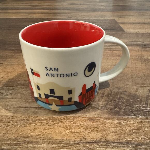 Starbucks You Are Here Collection SAN ANTONIO 14oz Coffee Mug Texas Alamo READ - Picture 1 of 8